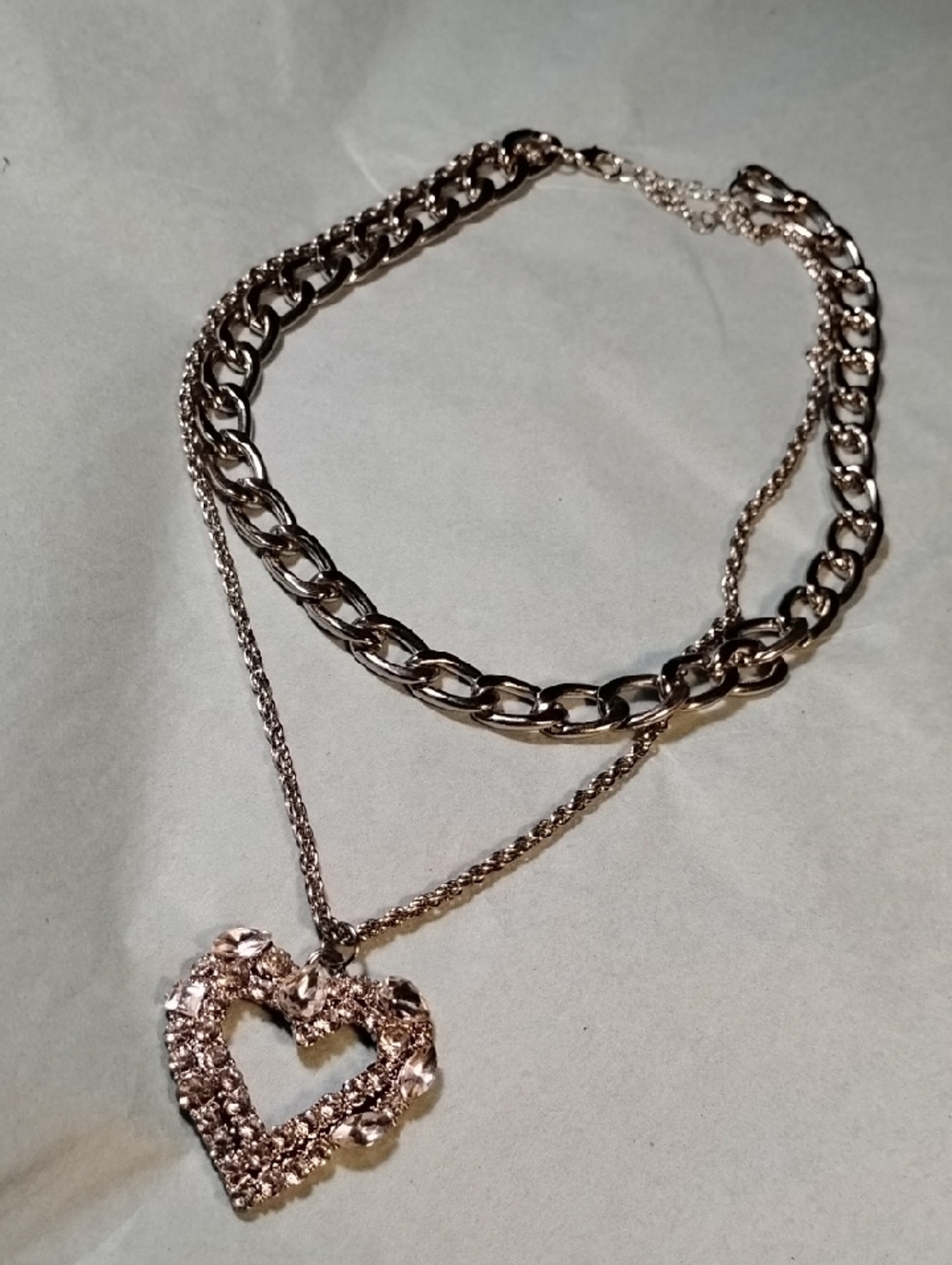 Heart Necklace silverplate